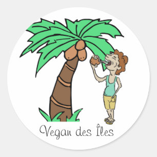 Sticker Vegan van de Eilanden