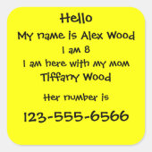 Sticker veiligheid kinderen (Voorkant)