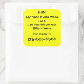 Sticker veiligheid kinderen (Tas)