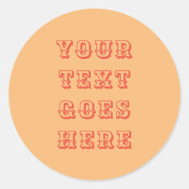 STICKER veranderlijke jouw tekst hier tekst