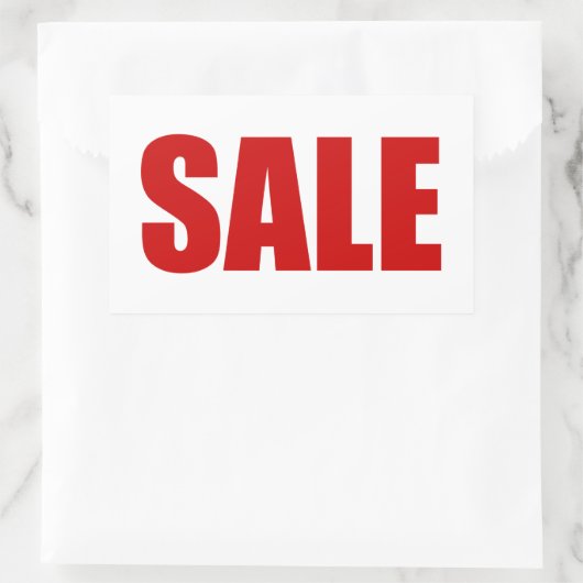 Sticker VERKOOP RECTANGULAR (Tas)