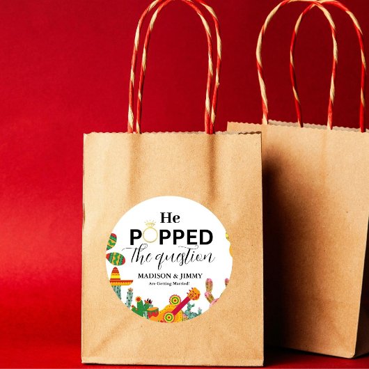 Sticker verlovingsfeest, hij heeft haar ten huweli