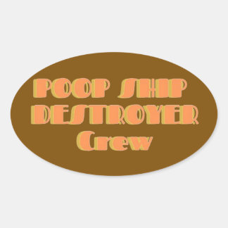 Sticker vernietiger van poepboot