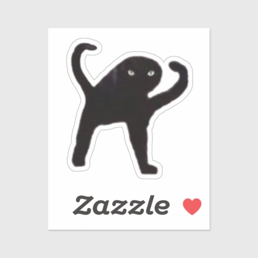 Sticker vervloekt Cat Meme (Vel)