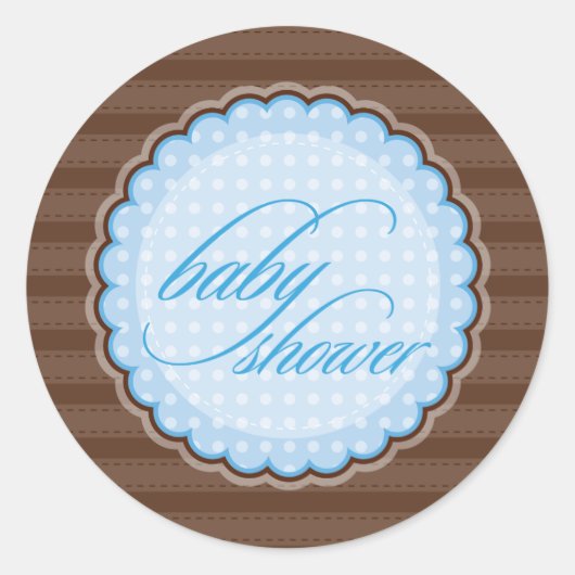 STICKER/VERZEGELING :: baby shower Ronde Sticker (Voorkant)