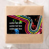 Sticker verzendlabels voor 80's Party Retro Favor (Insitu)