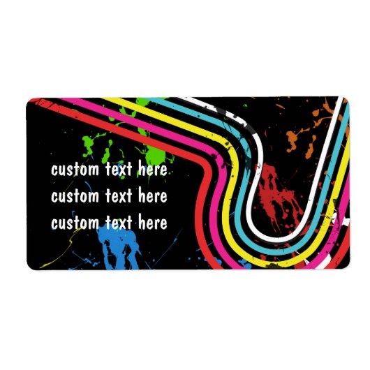 Sticker verzendlabels voor 80's Party Retro Favor (Voorkant)