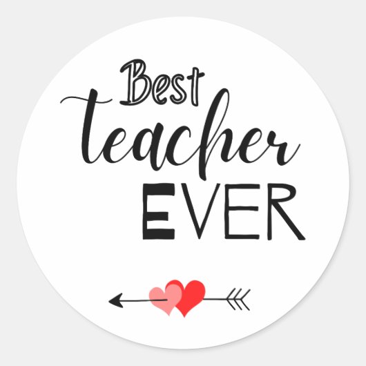 Sticker Vette Leraar | beste leraar ooit (Voorkant)