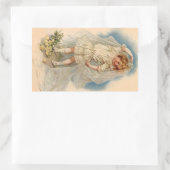 Sticker Victoriaans Bruid Rozen Trouwjurk (Tas)