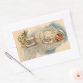 Sticker Victoriaans Bruid Rozen Trouwjurk (Envelop)