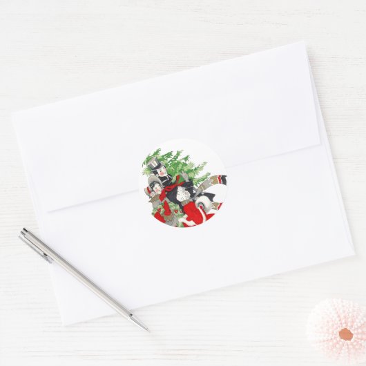 Sticker  Victoriaans kerstboomtraditie (Envelop)