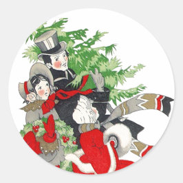 Sticker Victoriaans kerstboomtraditie