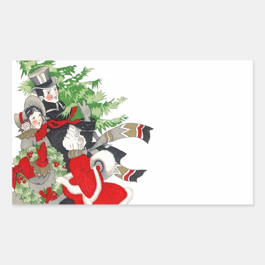 Sticker  Victoriaans kerstboomtraditie (Voorkant)