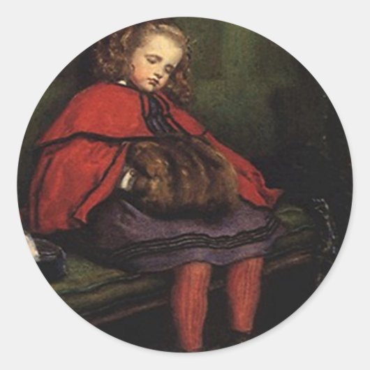 Sticker  Victoriaans Meisje GR8 Hand Muff Cape (Voorkant)