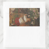 Sticker  Victoriaans Meisje Plaid Rok Tatting (Tas)