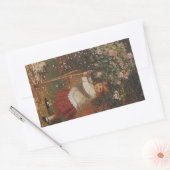 Sticker  Victoriaans Meisje Plaid Rok Tatting (Envelop)