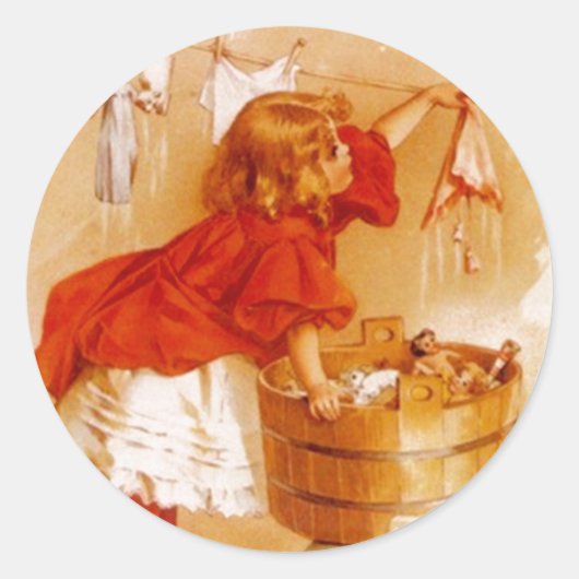 Sticker  Victoriaans Modes en zeepwasgoed (Voorkant)