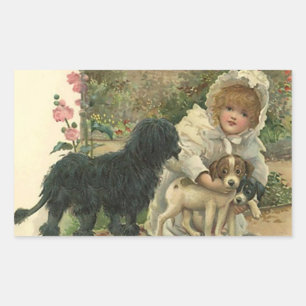 Sticker  Victoriaans redt zwerfhonden pups