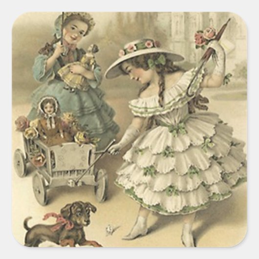 Sticker Victoriaans reis Pet & Dolls Mode (Voorkant)