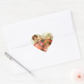 Sticker Victoriaans Valentijn Cupids Harten (Envelop)