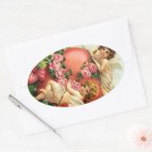 Sticker  Victoriaans Valentijn Cupids Harten (Envelop)