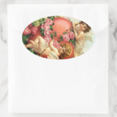 Sticker  Victoriaans Valentijn Cupids Harten (Tas)