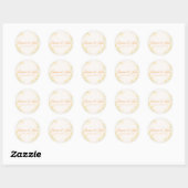 Sticker vierkant Elegant Botanisch Huwelijk (Vel)