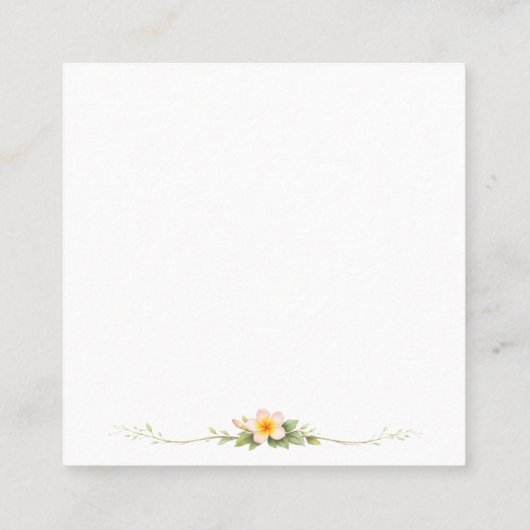 Sticker Vierkante Visitekaartje (Achterkant)