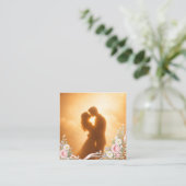 Sticker Vierkante Visitekaartje (Staand voorkant)