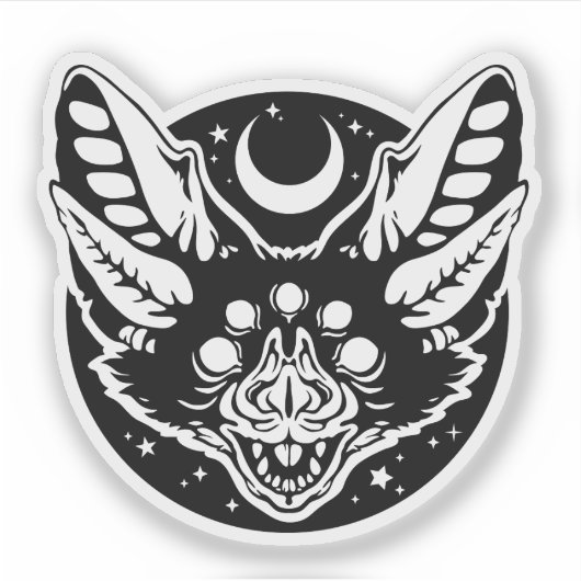 Sticker - "Vijfogige Vleermuis" (Voorkant)