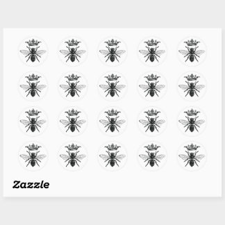 Sticker vintage afbeelding Queen Bee 20 per vel