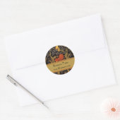 Sticker Vintage Print William Morris Zwart 2 (Envelop)