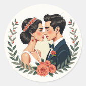 Sticker 'Vintage Romance' (Voorkant)