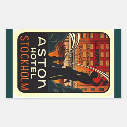 Sticker Vintage Travel Hotel Stockholm Zweden (Voorkant)