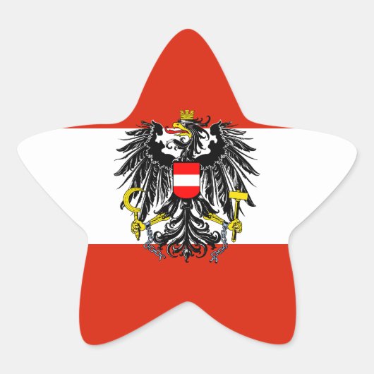 Sticker vlag Oostenrijk (Voorkant)