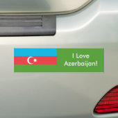 Sticker Vlag van Azerbeidzjan (Op auto)