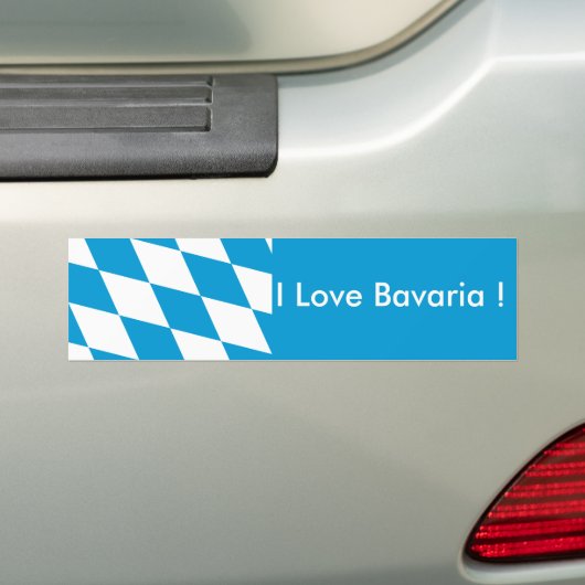 Sticker Vlag van Beieren, Duitsland (Op auto)