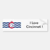 Sticker Vlag van Cincinnati, Ohio State, Verenigde (Voorkant)