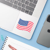 Sticker vlag van de Verenigde Staten (Laptop met iPhone)