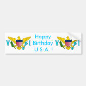 Sticker Vlag van Maagdeneilanden - Verenigde State (Voorkant)