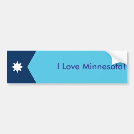 Sticker Vlag van Minnesota, VS (Voorkant)