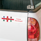 Sticker Vlag van Montreal, Canada (Op Truck)