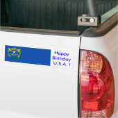 Sticker Vlag van Nevada, Happy Birthday U.S.A.! (Op Truck)