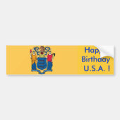 Sticker Vlag van New Jersey, Happy Birthday U.S.A. (Voorkant)