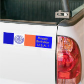Sticker Vlag van New York, Happy Birthday VS! (Op Truck)