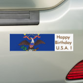 Sticker Vlag van North Dakota (Op auto)