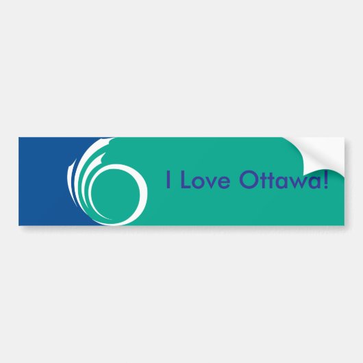 Sticker Vlag van Ottawa, Canada (Voorkant)