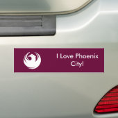 Sticker Vlag van Phoenix City, Arizona (Op auto)