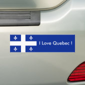 Sticker Vlag van Quebec, Canada (Op auto)