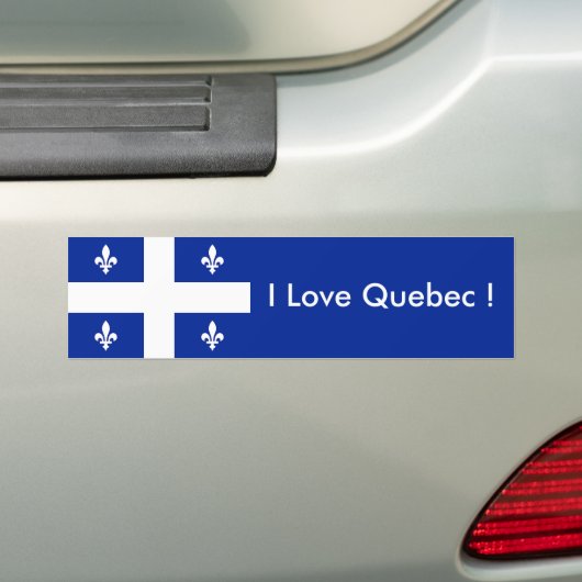 Sticker Vlag van Quebec, Canada (Op auto)